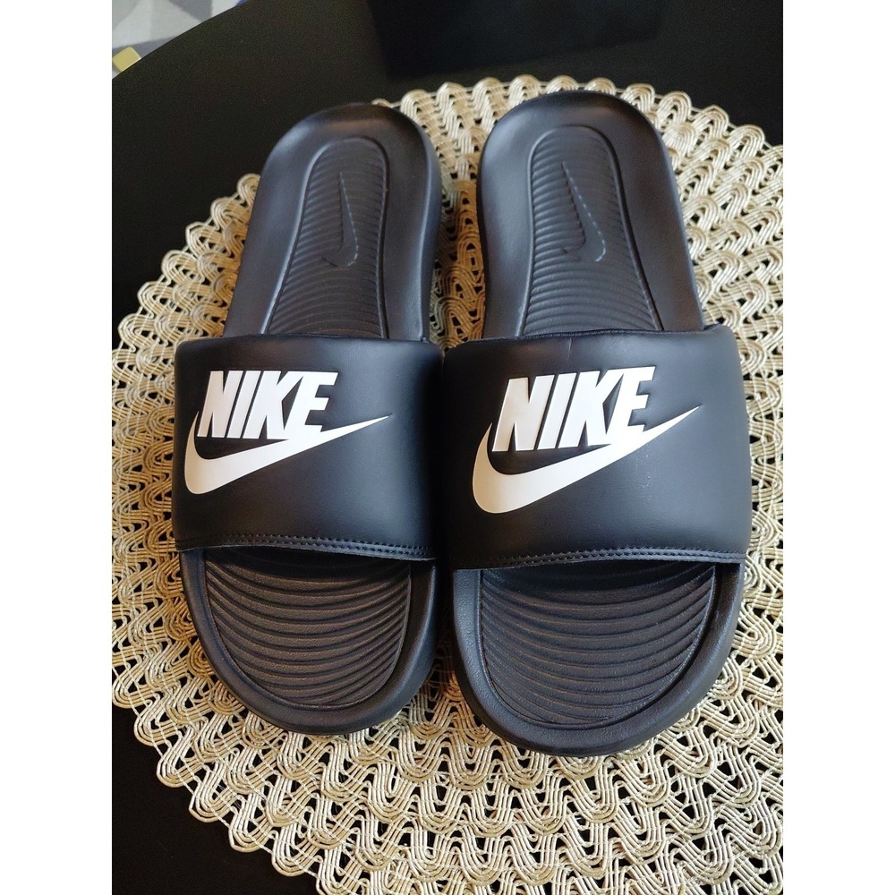 Men's Nike Victori One Slide Slip on Sandal Black/White CN9675